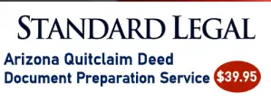 Arizona Quitclaim Deed preparation cost